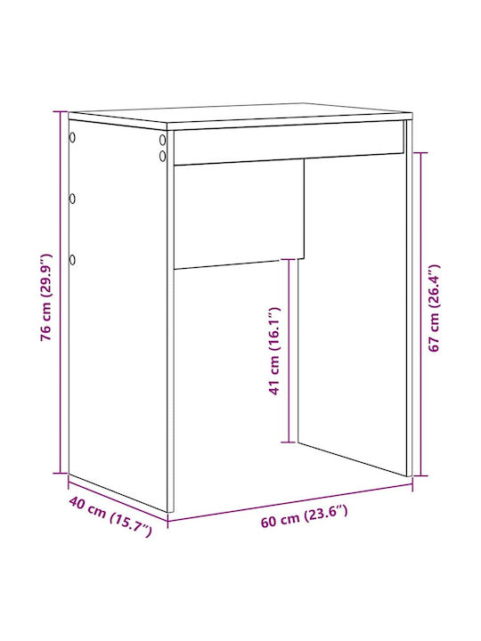 Birou din Lemn Vintage Lemn 60x40x76cm