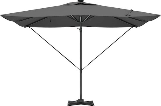 Hanging Aluminum Grey Garden & Terrace Parasol 2.85x2.85xHeight 2.7m