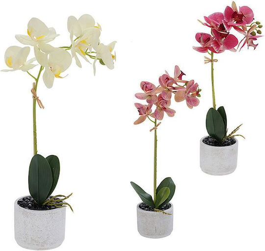 Artificial Orchid Plant Pot 11x45cm 3 Designs