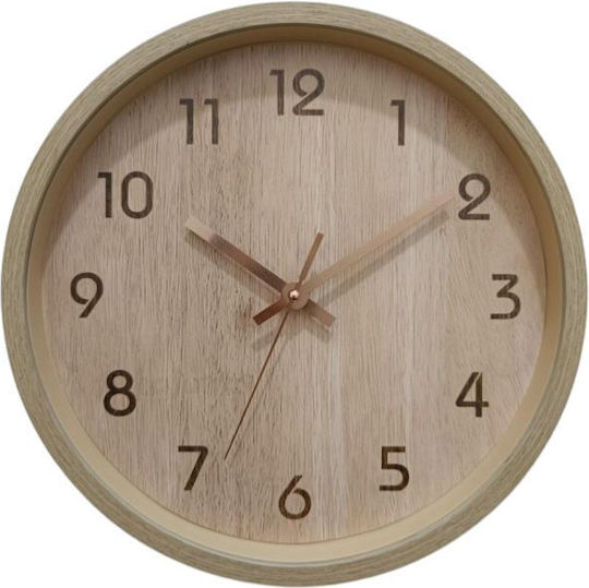 Oriana Ferelli Wanduhr Kunststoff Beige Ø30.5cm Oriana Ferelli Wanduhr Kunststoff Beige Ø30.5cm