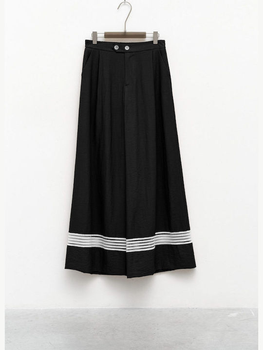 Damen Stoff Hose Black