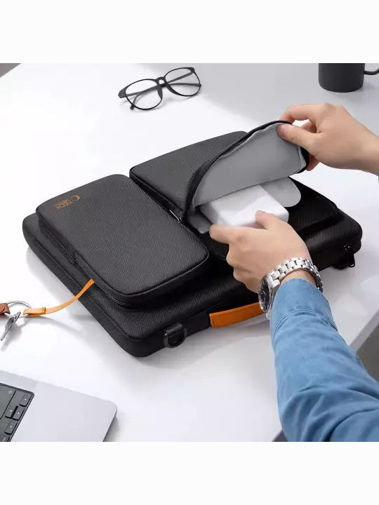 Tech-Protect Defender Shoulder / Handheld Bag for 16" Laptop Black