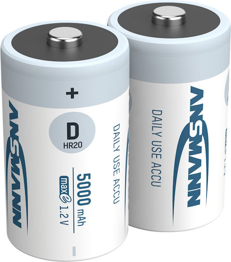 Ansmann Wiederaufladbare Batterien D Ni-MH 5000mAh 1.2V 2Stück