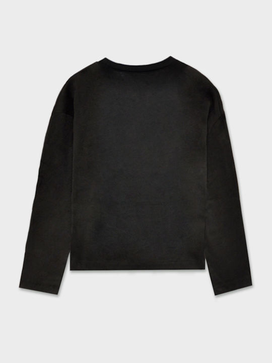 Kids Long-Sleeved Black Blouse