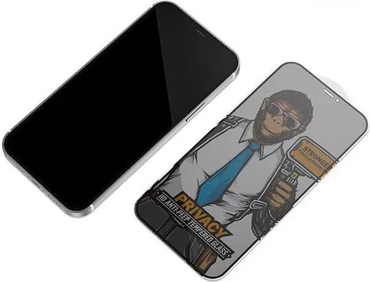 Blueo Privacy Tempered Glass Μαύρο (iPhone 12 Pro Max)