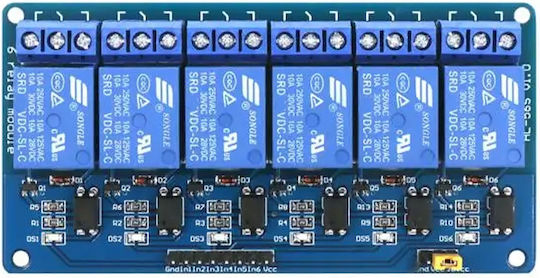 Ροσφίξ 6-κανάλι Modulo Ρελέ 12v Arduino