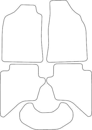 Set Velour Car Mats Matching Mazda BT-50 2006-2011 Blue Edging
