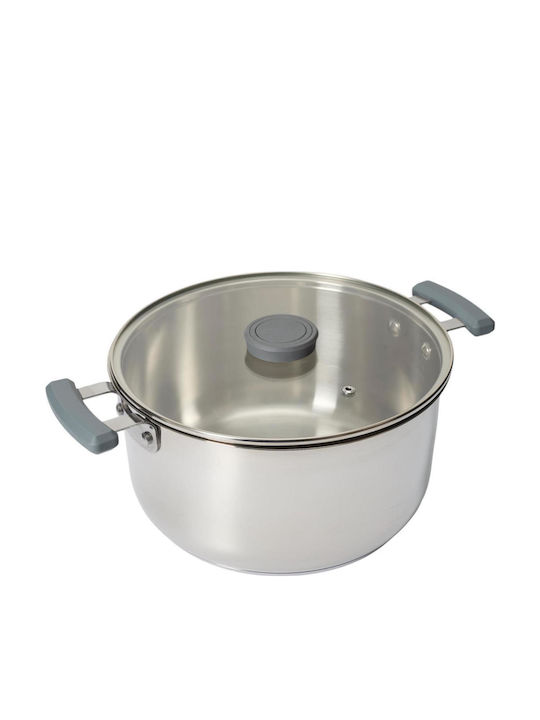 Cook Concept All-in-One X3 Easy Storage Pots Set from Stainless Steel Silver 3 Pieces