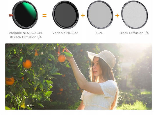 K&F Concept Filter CPL / Diffusion Durchmesser 67mm für Kameraobjektive