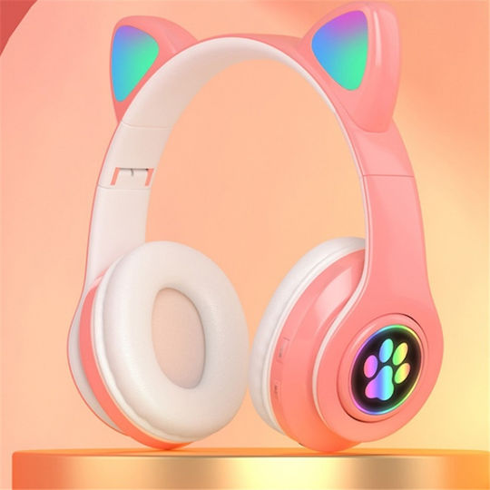 Aptel Kabellose Bluetooth Kinder Am Ohr Kopfhörer mit Radio mit 6 Stunden Betriebszeit Rosa