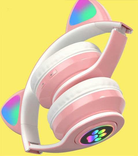 Aptel Kabellose Bluetooth Kinder Am Ohr Kopfhörer mit Radio mit 6 Stunden Betriebszeit Rosa