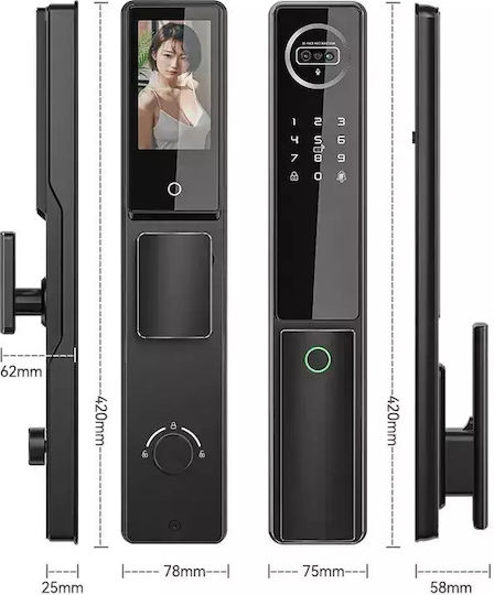 Lacăt Electronic în culoare Negru cu Conectivitate Wi-Fi MMDSY136