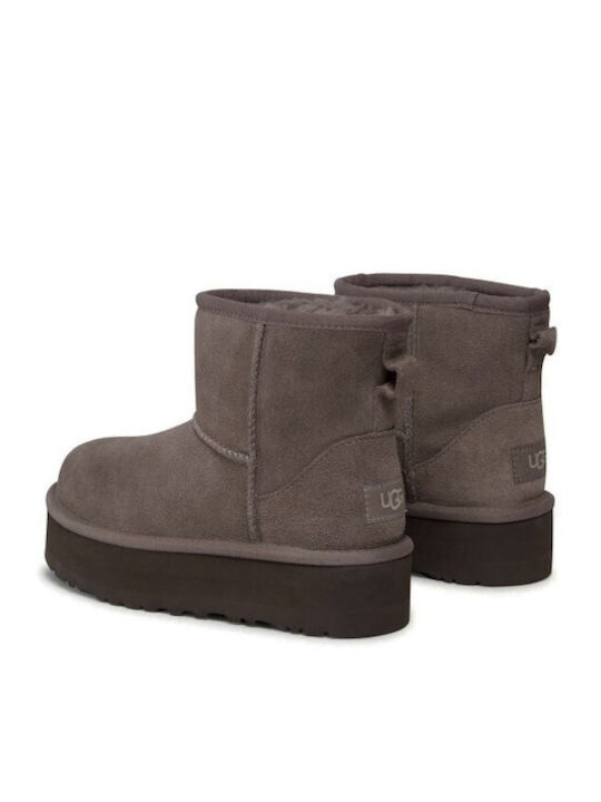 Classic Mini Suede Παιδικά Μποτάκια Γκρι