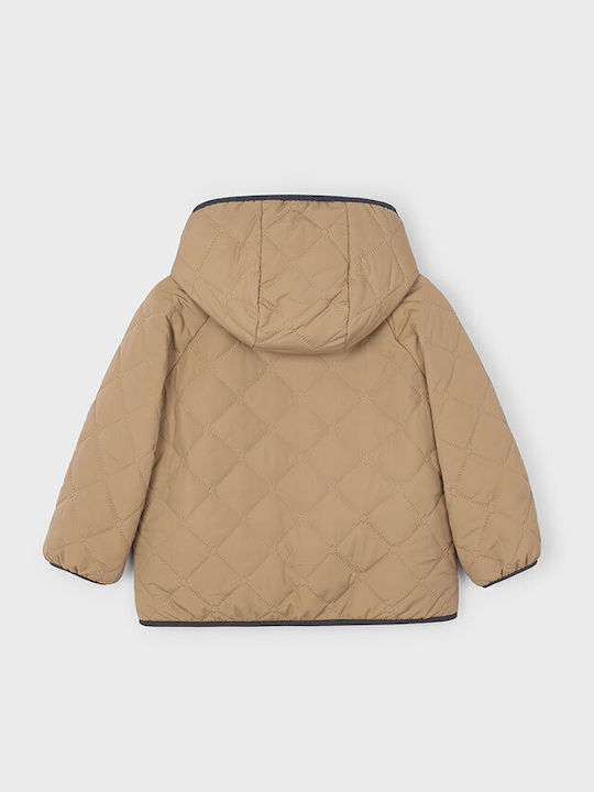 Kinderpelz mit Kapuze Light Brown