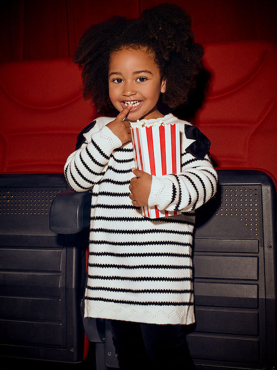 Children's Dress Long Sleeve Knitted Striped Macchiato