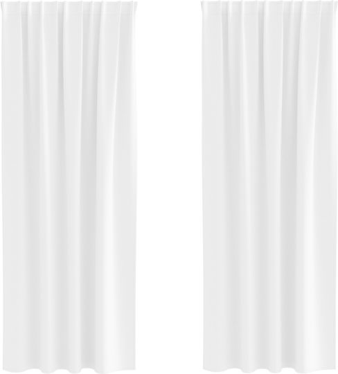 vidaXL Комплект Пердета И Завеси С Презрамки Бели 140x245см