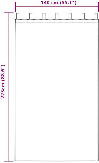 vidaXL Set Perdele cu Bretele Galbene 140x225cm