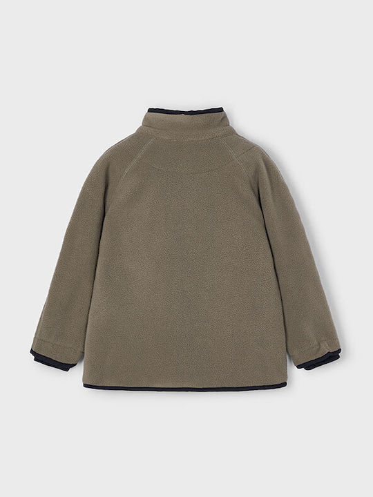 Kinderstrickjacke Fleece Gray-green