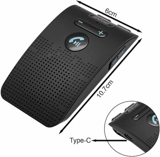 Bluetooth Car Speakerphone Vibration Call Recognition DSP & Connection of 2 Devices Q-dh03 Andowl
