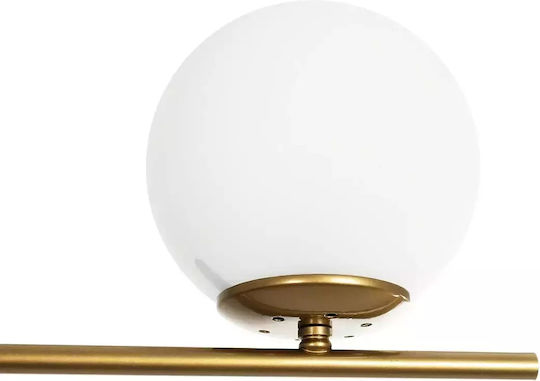 GloboStar Globus Κρεμαστό Φωτιστικό Χρυσό Μπάλα με Ντουί E27 62x15x23εκ.