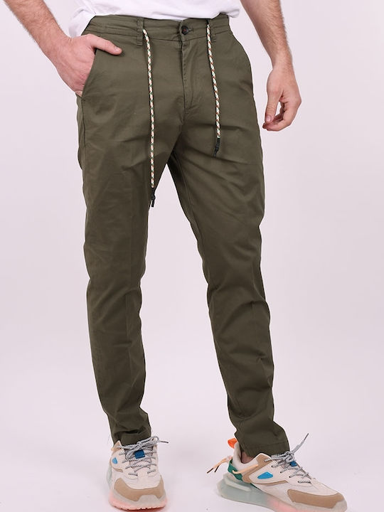 Παντελόνι Chino Ελαστικό σε Slim Εφαρμογή Χακί
