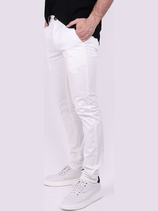 Trousers Chino in Slim Fit Off White