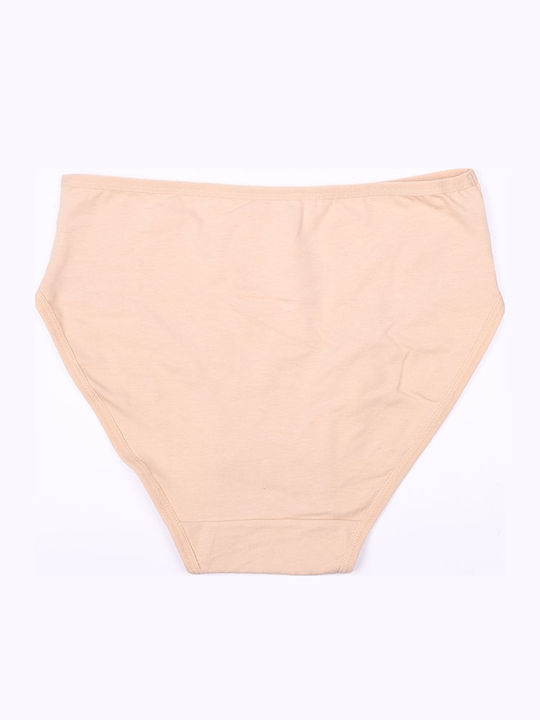 Plus Size High-waisted Women's Slip Beige