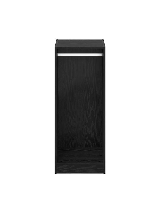 Wand Wohnzimmer Vitrine aus Spanplatte Schwarze Eiche 41x48x102cm