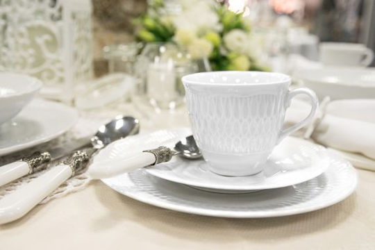 Lubiana White Porcelain Dinnerware Set 71pcs