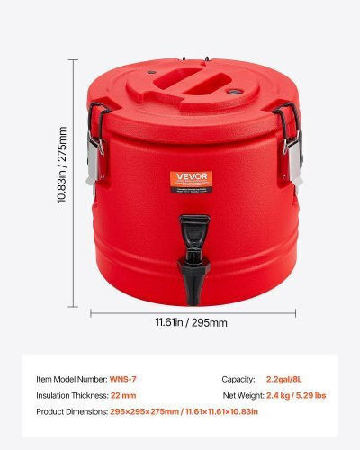 Vevor Διανεμητής Ζεστών & Κρύων Ροφημάτων 8lt