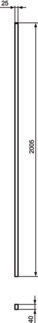 Ideal Standard I.life T4895eo Silver Anodized Aluminium Extension Profile