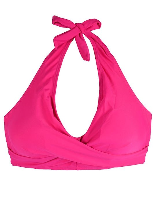 Set Bikini Ψηλόμεσο Floral Φούξια