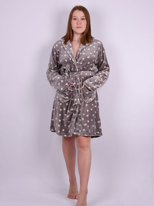 Tress Winter Damen Robe Gray