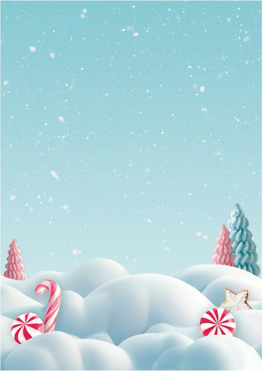 Set 8 Hârtie de Orez Decupaj Stamperia 10.5×14.8cm Candy Christmas