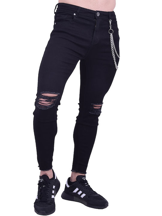 Men's Jeans Pants with Slim Fit Black