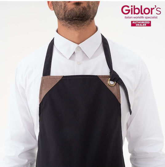 Giblor's Ποδιά Σερβιτόρου Ολόσωμη Μαύρη