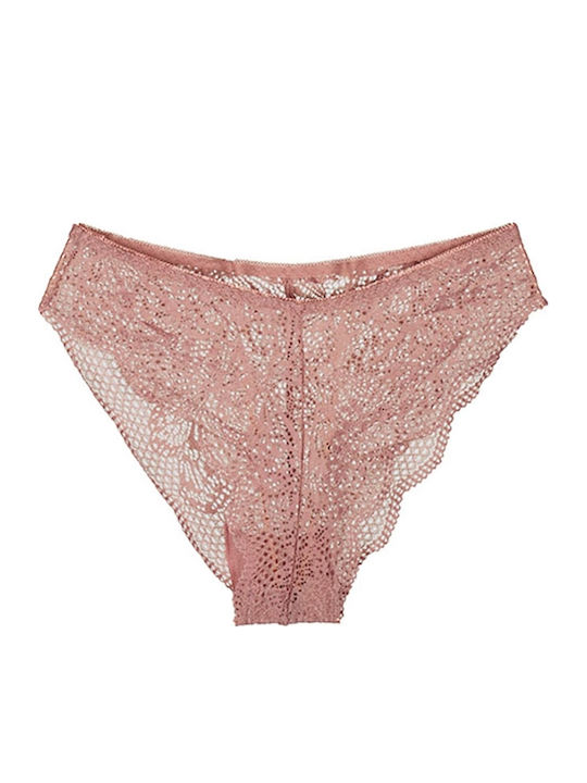 Siya Miting Δαντελένιο Σετ Εσωρούχων Bralette με Slip Μπεζ