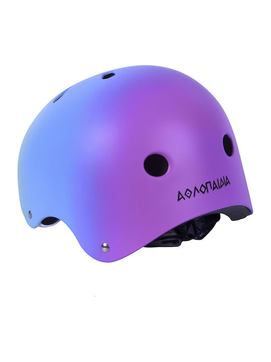 Athlopaidia Kids' City Bike Helmet Green/Pink/Blue