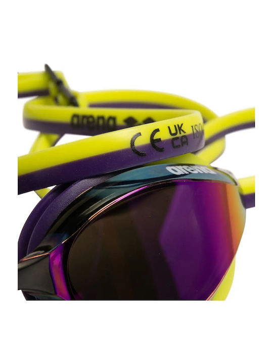 Arena Python Schwimmbrille Erwachsene mit Antibeschlaggläsern Gelb