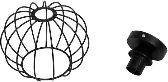 GloboStar Bituin Deckenleuchte 21cm Schwarz mit Fassung E27
