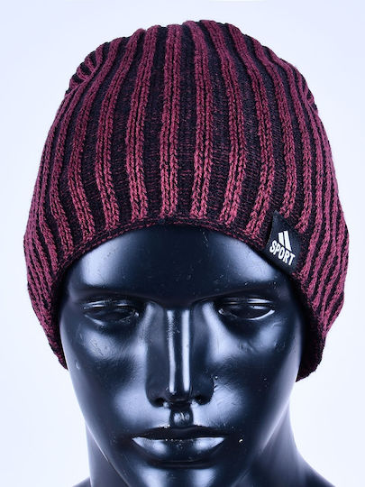Beanie Männer Fleece Beanie Gestrickt in Burgundisch Farbe