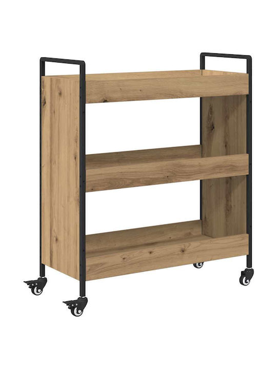 vidaXL Ραφιέρα Κουζίνας Ξύλινη 3 Θέσεων Καφέ 70x30x82cm