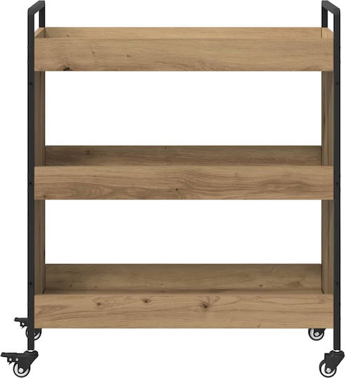 vidaXL Ραφιέρα Κουζίνας Ξύλινη 3 Θέσεων Καφέ 70x30x82cm