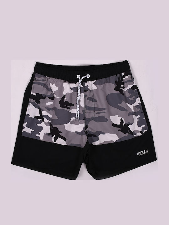 Men's Swimwear Shorts Black Camo