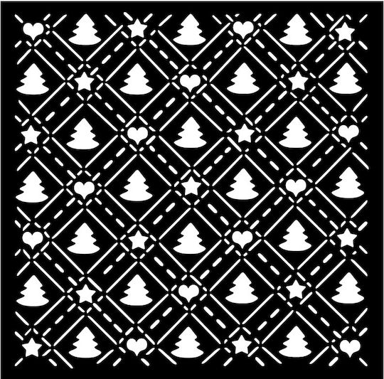 Σετ Thick Stencil 7 Τεμ Stamperia Candy Christmas