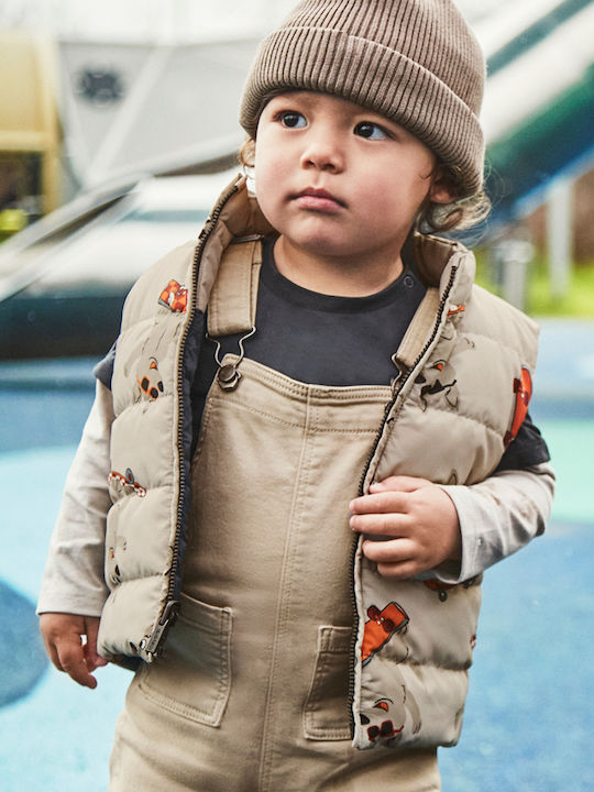 Kids Quilted Sleeveless Jacket Dark Grey