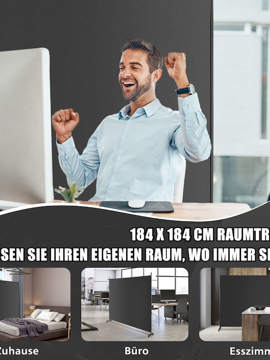 Costway Decorativ Paravan Tesatura 184x184cm
