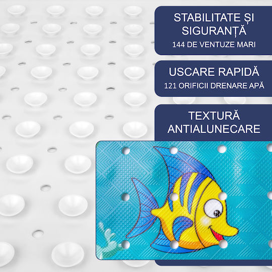 Antiderapant pentru duș cu ventuze Multicolor 53x53εκ.