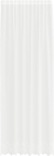 vidaXL Κουρτίνα Παραθύρου με Τρέσα Λευκή 150x280εκ.