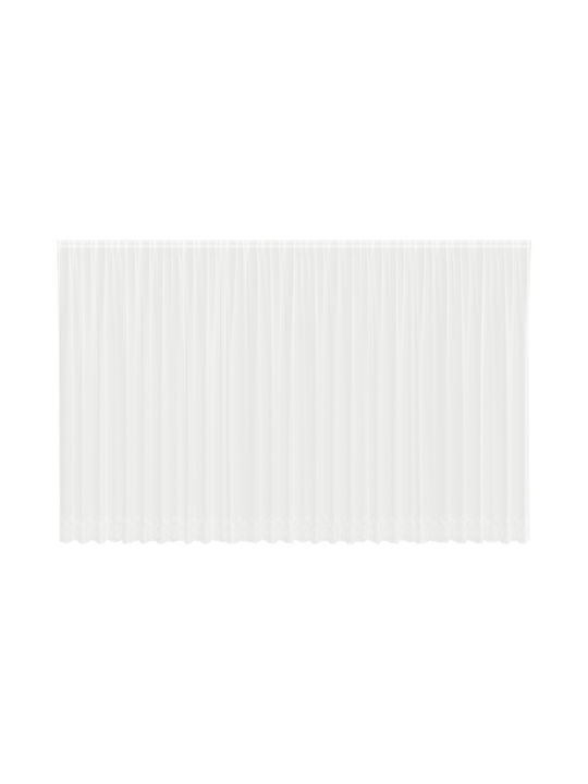 vidaXL White Window Curtain with Pencil Pleat 750x260cm
